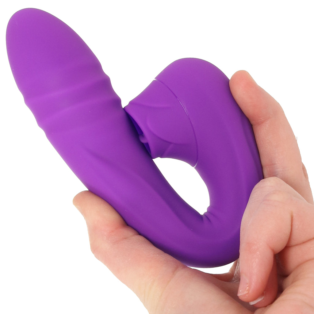 BodyWand G-Play Squirt Master Thrusting & Licking Vibe Vibrators > Rabbit Vibrators