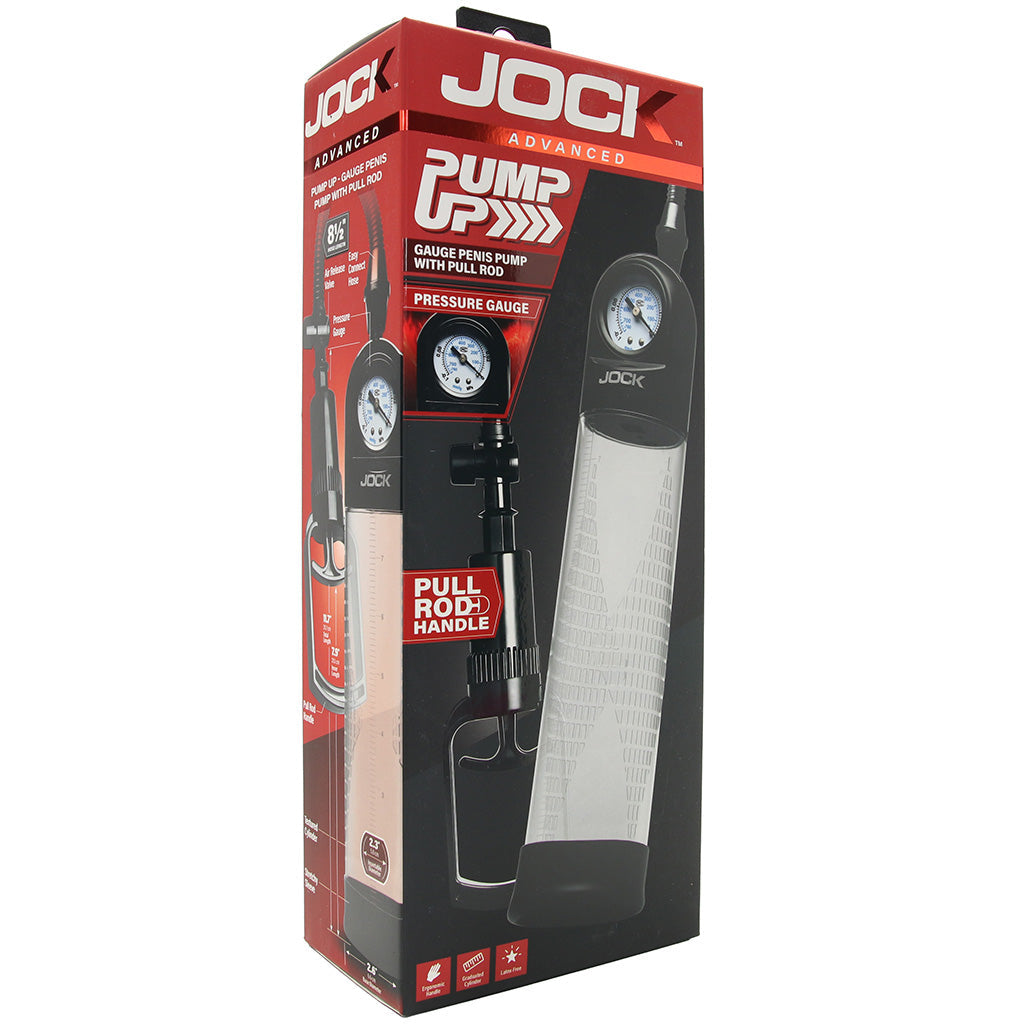 Jock Pump Up Pull Rod Penis Pump with Pressure Gauge Male Enhancement > Penis Pumps