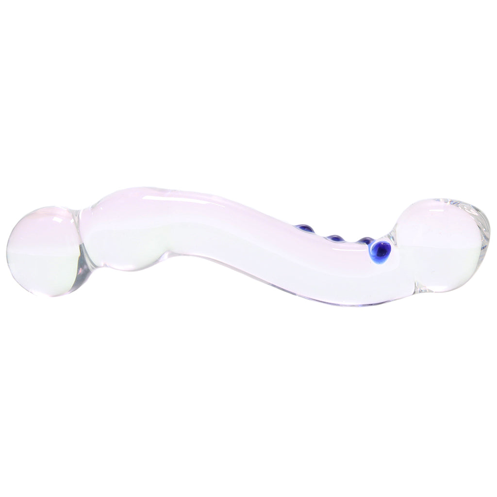 gläs 6 Inch Curved G-Spot Nubby Glass Dildo Dildo Sex Toys > Pyrex Glass Dildos