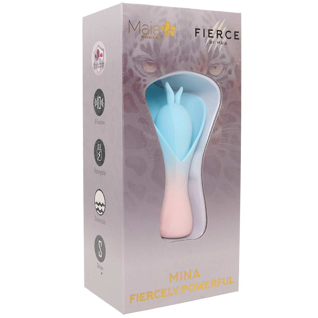 Mina Fiercely Powerful Fluttering Flower Vibe in Blue Vibrators > Clitoral Stimulators