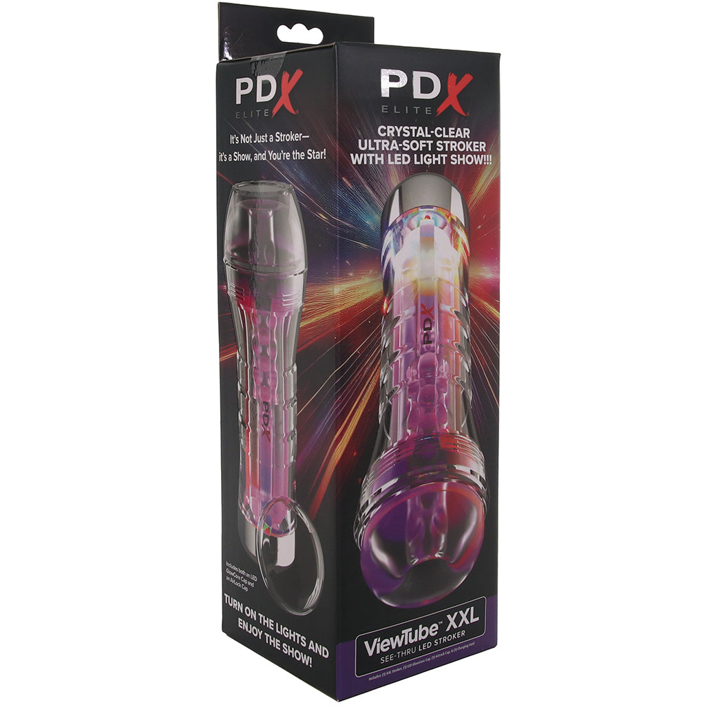 PDX Elite ViewTube XXL LED Stroker Male Masturbators > Self-Contained Strokers