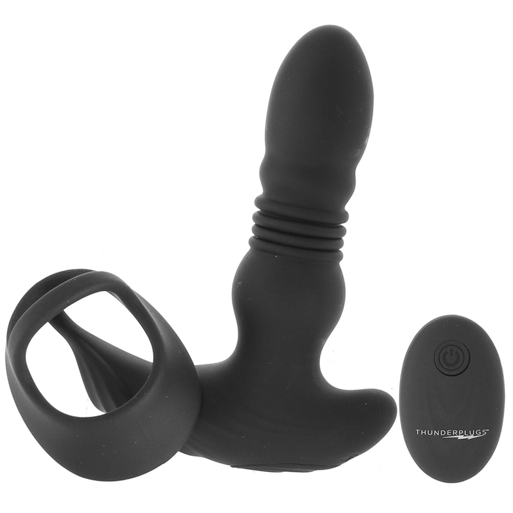 Thunder Plugs Thrusting Remote Plug with Cock Strap Anal Sex Toys > Anal Vibrators