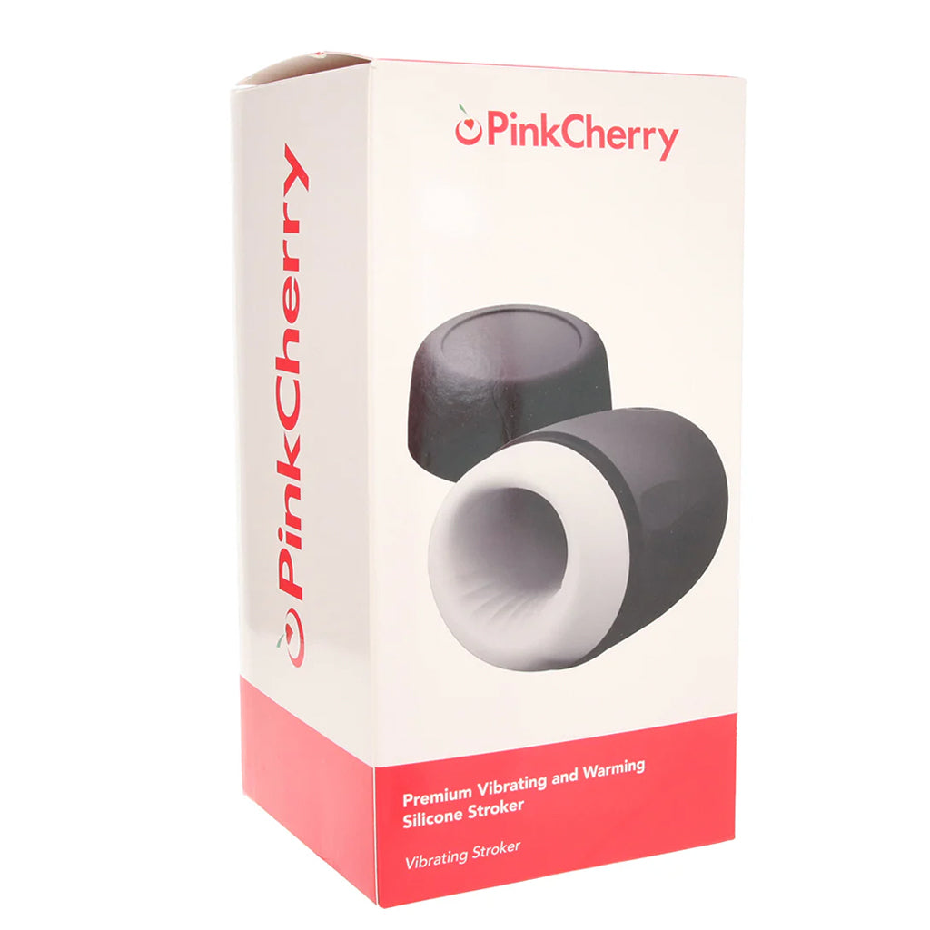 PinkCherry Premium Vibrating And Warming Silicone Stroker Male Masturbators > Self-Contained Strokers