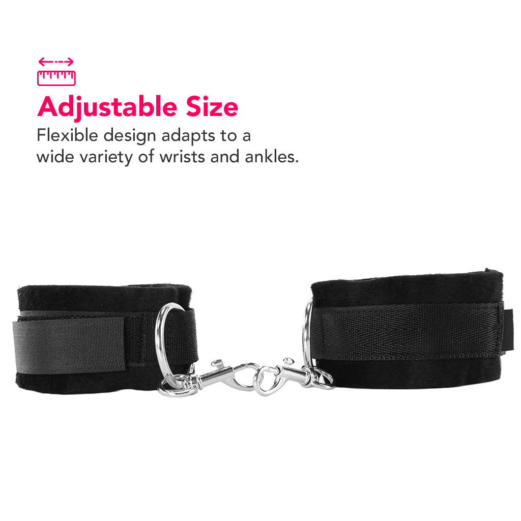 Black & White Velcro Wrist or Ankle Cuffs Bondage and Fetish > Wrist and Ankle Cuffs