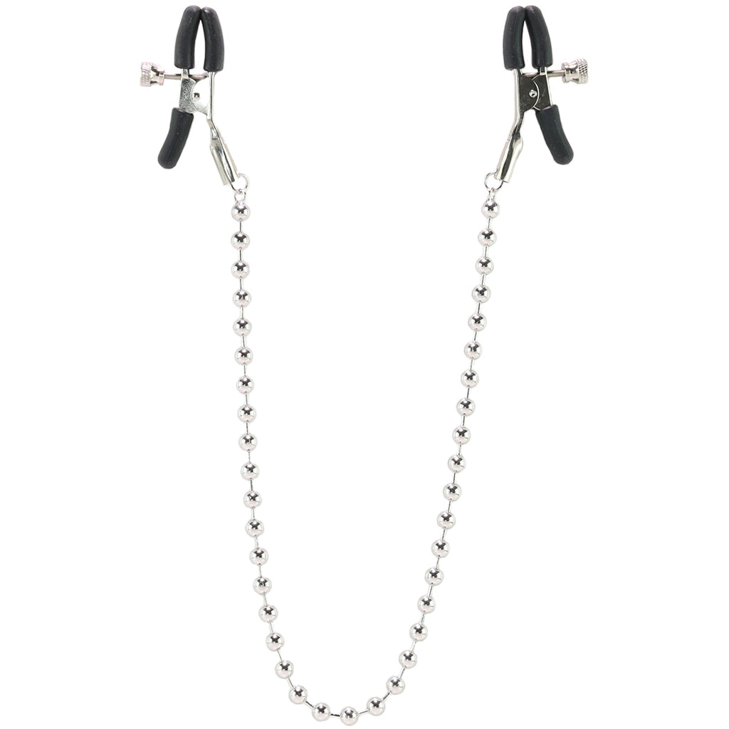 Beaded Nipple Clamps in Silver Bondage and Fetish > Nipple Stimulators & Clamps