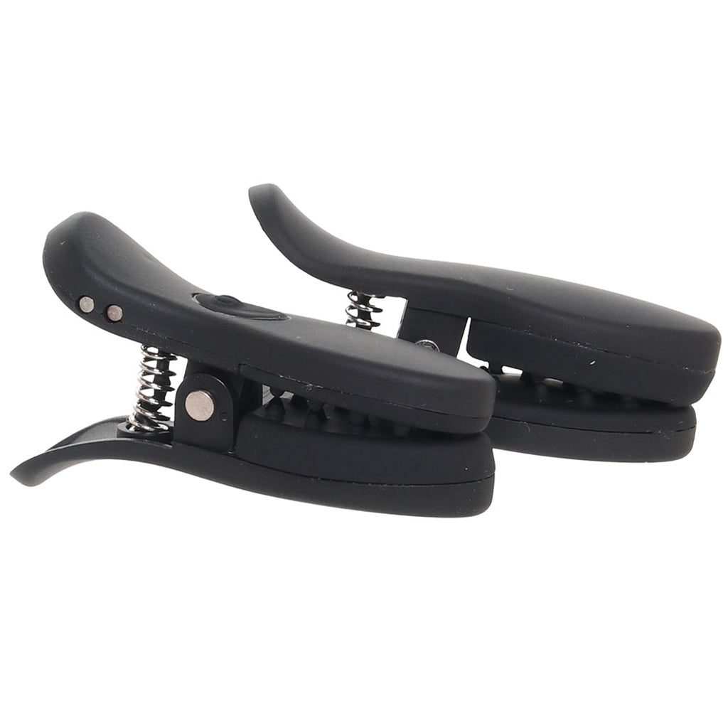 Master Series Dark Grip Vibrating Nipple Clamps Bondage and Fetish > Nipple Stimulators & Clamps