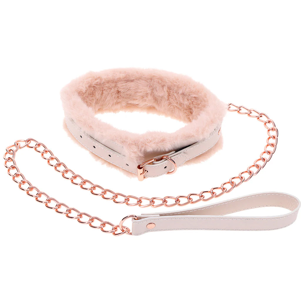 S&M Peaches 'n CreaMe Fur Collar and Leash Bondage and Fetish > Leashes and Collars