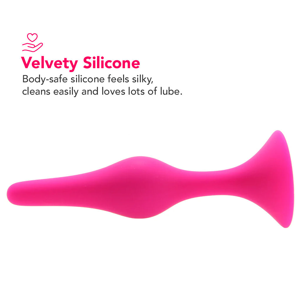 Luxe Beginner Silicone Butt Plug Kit in Pink Anal Sex Toys > Butt Plugs