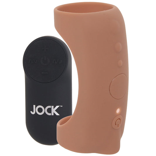 Jock Vibrating Silicone Penis Sleeve in Tan