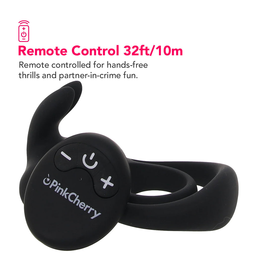 PinkCherry Remote Vibrating Rabbit Cock Ring