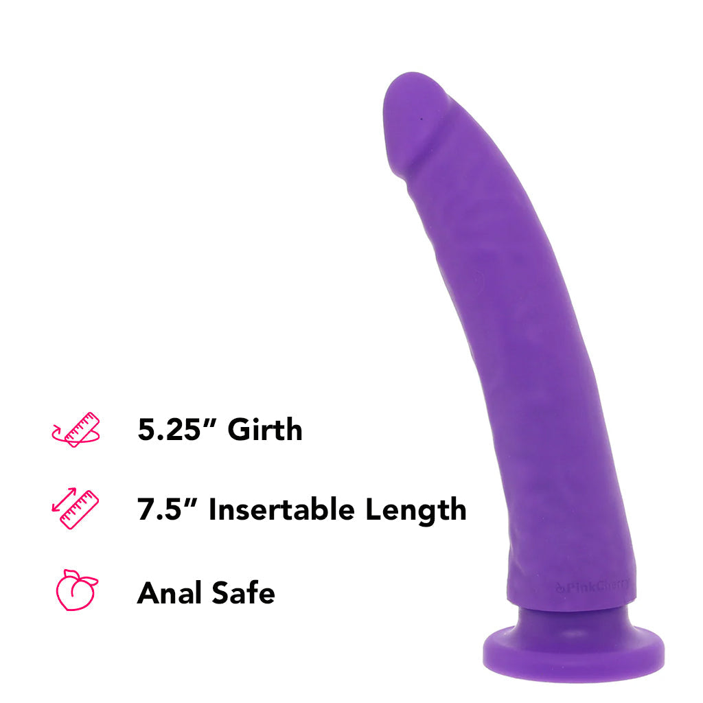 PinkCherry Premium 7.5 Inch Purple Silicone Realistic Dildo Dildo Sex Toys > Realistic Dildos