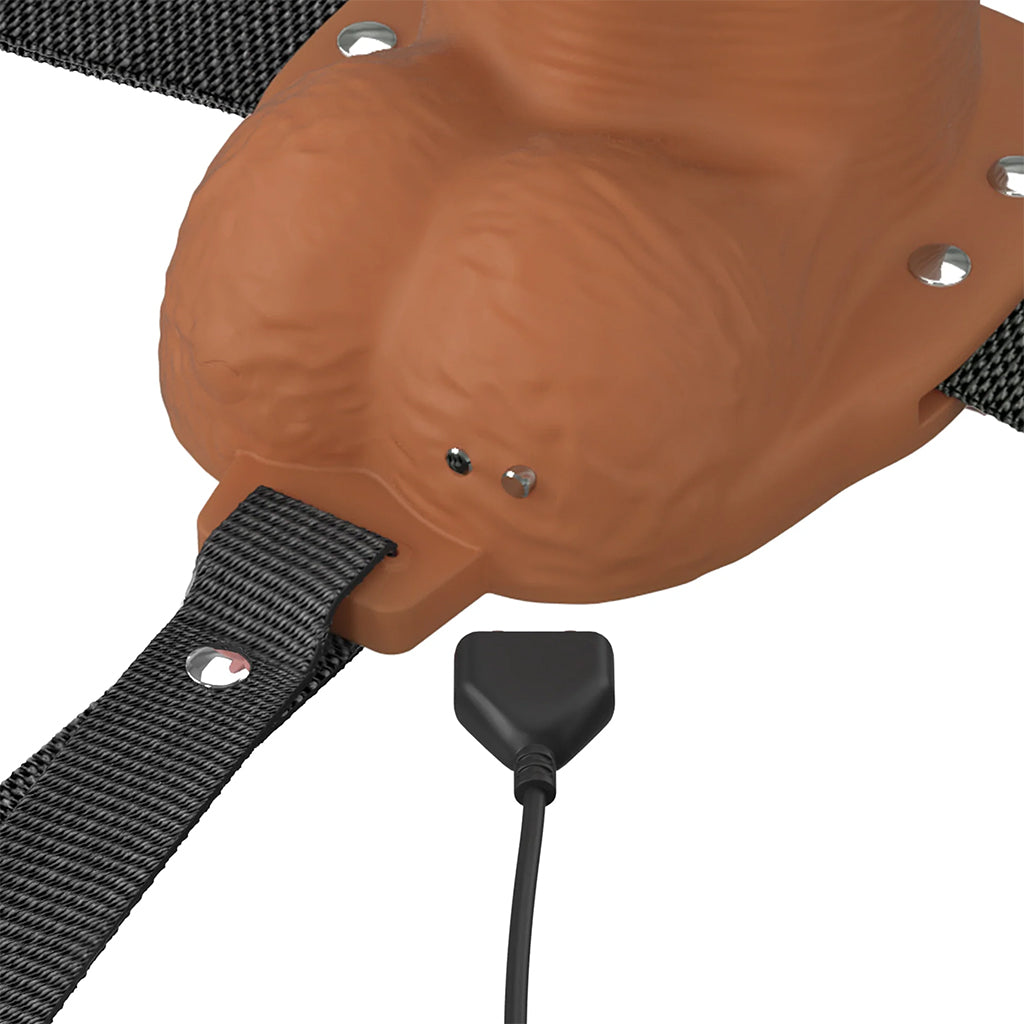 Fantasy X-tensions 6 Inch Hollow Strap-On Vibe in Brown Male Enhancement > Extenders and Sleeves