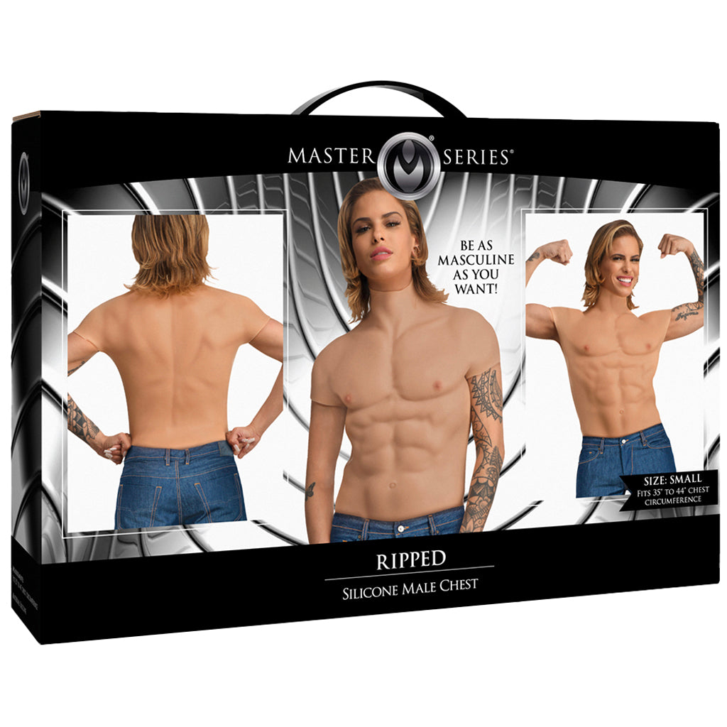 Master Series Ripped Silicone Male Chest in Small Sexual Wellness > Gender Expression and Affirmation