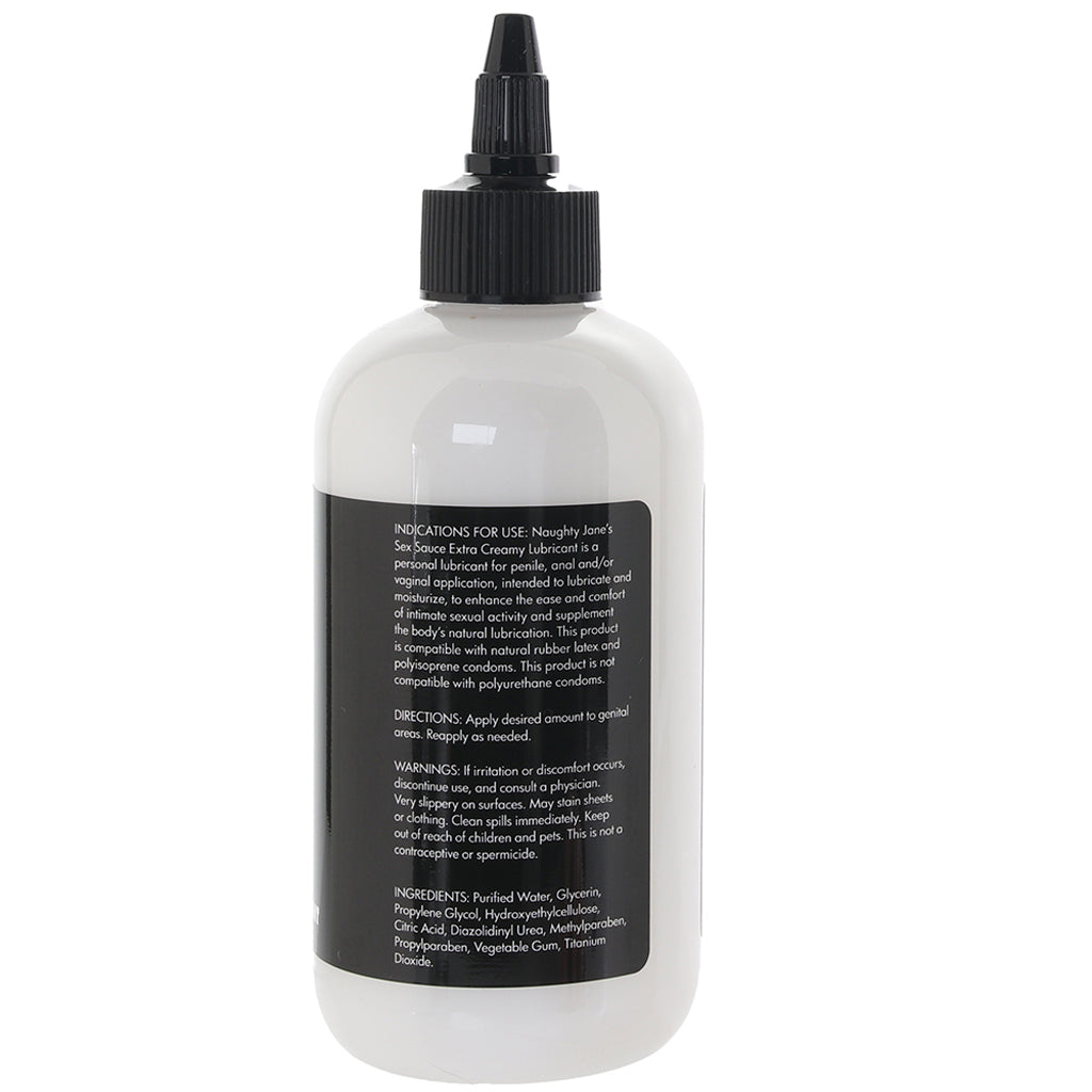 Naughty Jane's Sex Sauce Extra Creamy Lubricant in 8oz/236m Lubes and Lotions > Water Based Sex Lubes