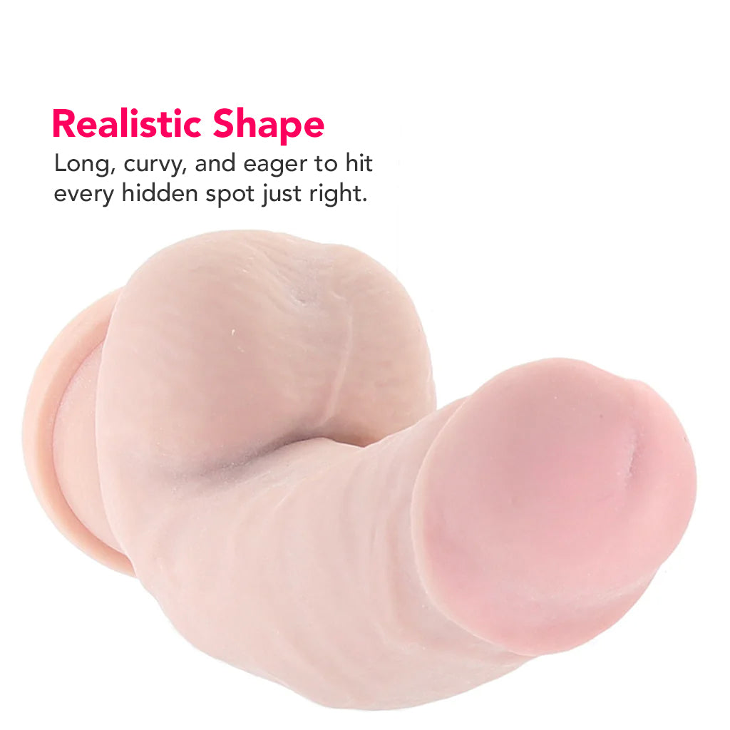 Dr. Skin Plus 7 Inch Girthy Poseable Dildo in Vanilla Dildo Sex Toys > Realistic Dildos