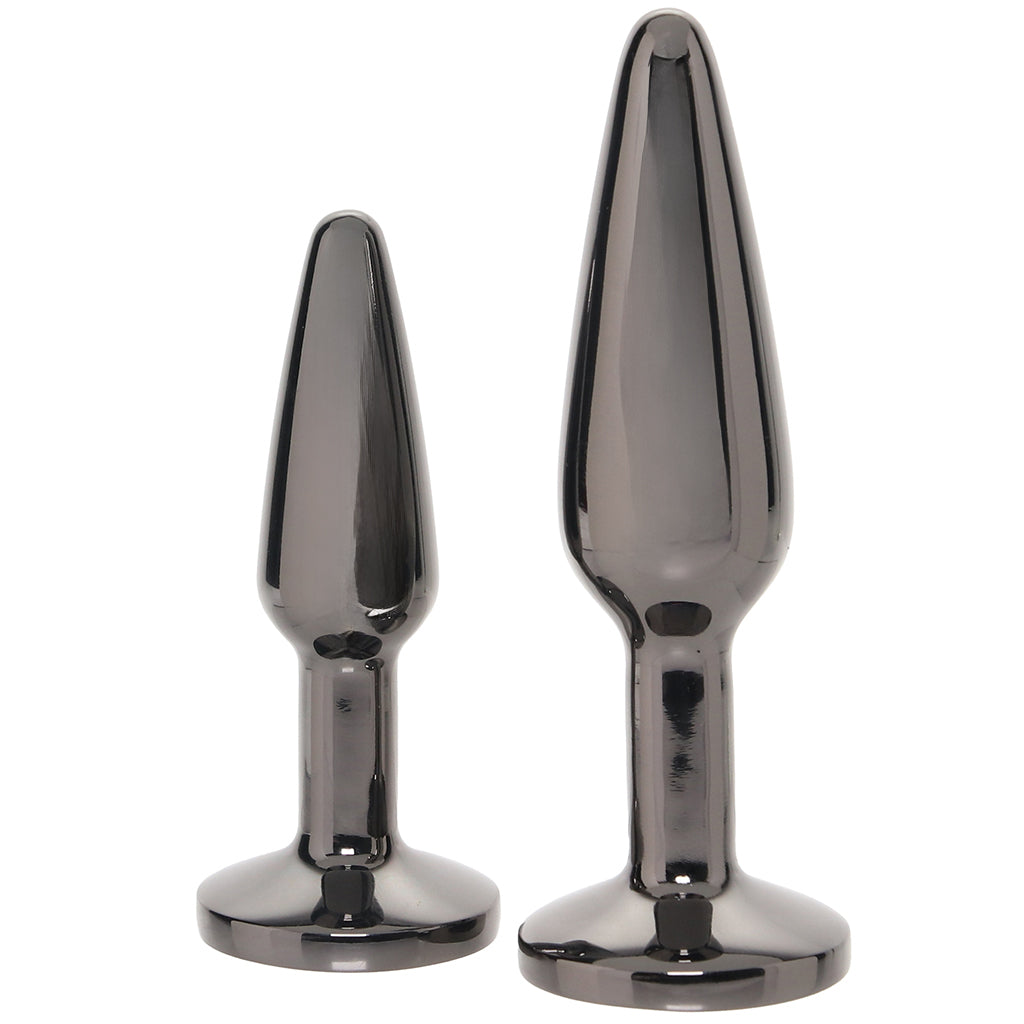 Rear Assets 2 Piece Butt Plug Kit in Gunmetal Anal Sex Toys > Butt Plugs