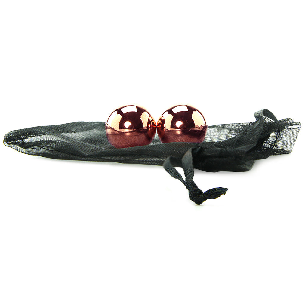 PinkCherry Weighted Kegel Balls in Rose Gold Kegel, Ben Wa and Pelvic Health Tools