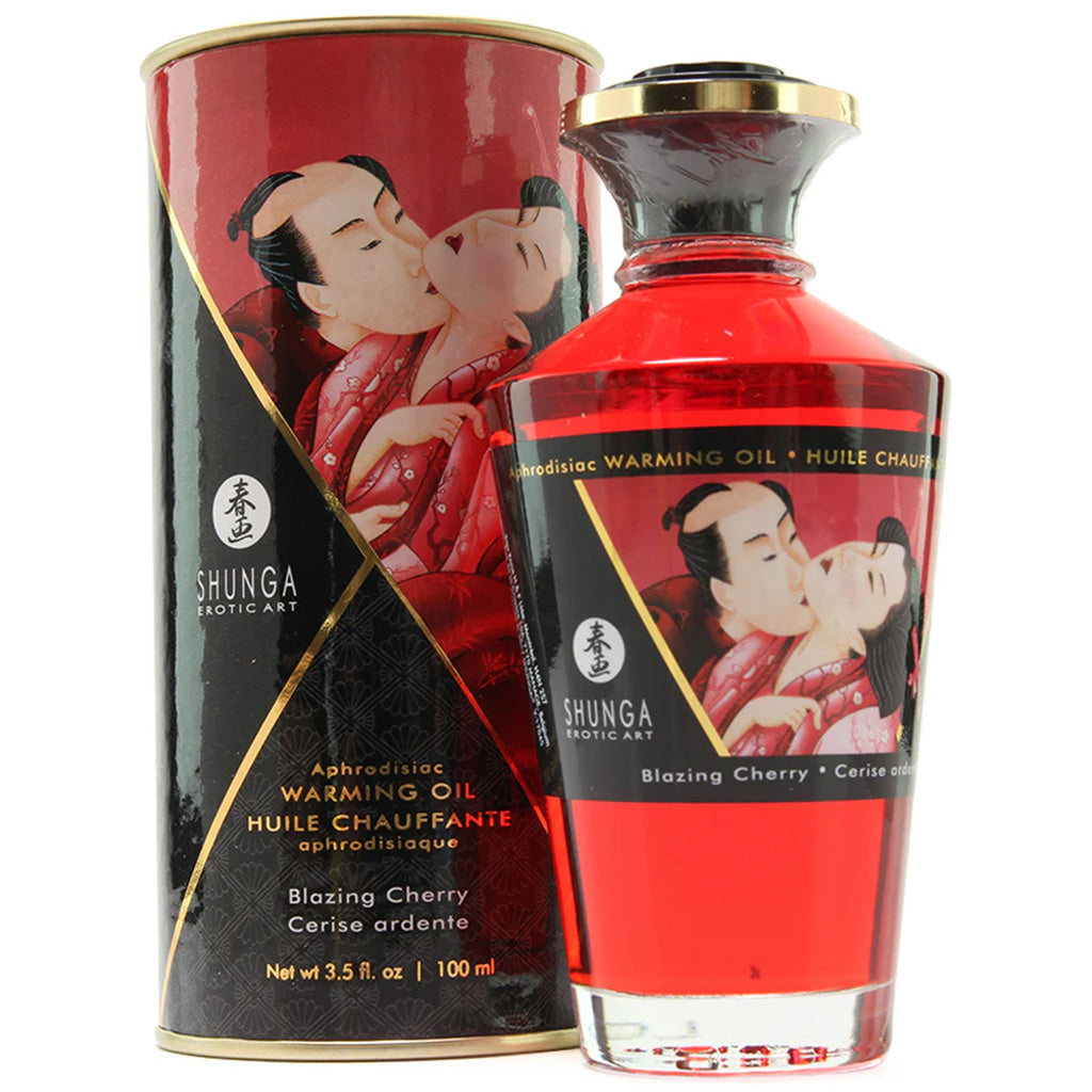 Aphrodisiac Warming Oil 3.5oz/100ml in Blazing Cherry Sensual Love > Massage