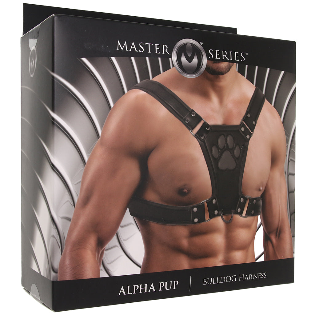 Master Series Alpha Pup Bulldog Harness in Black Bondage and Fetish > Men's Bondage Wear