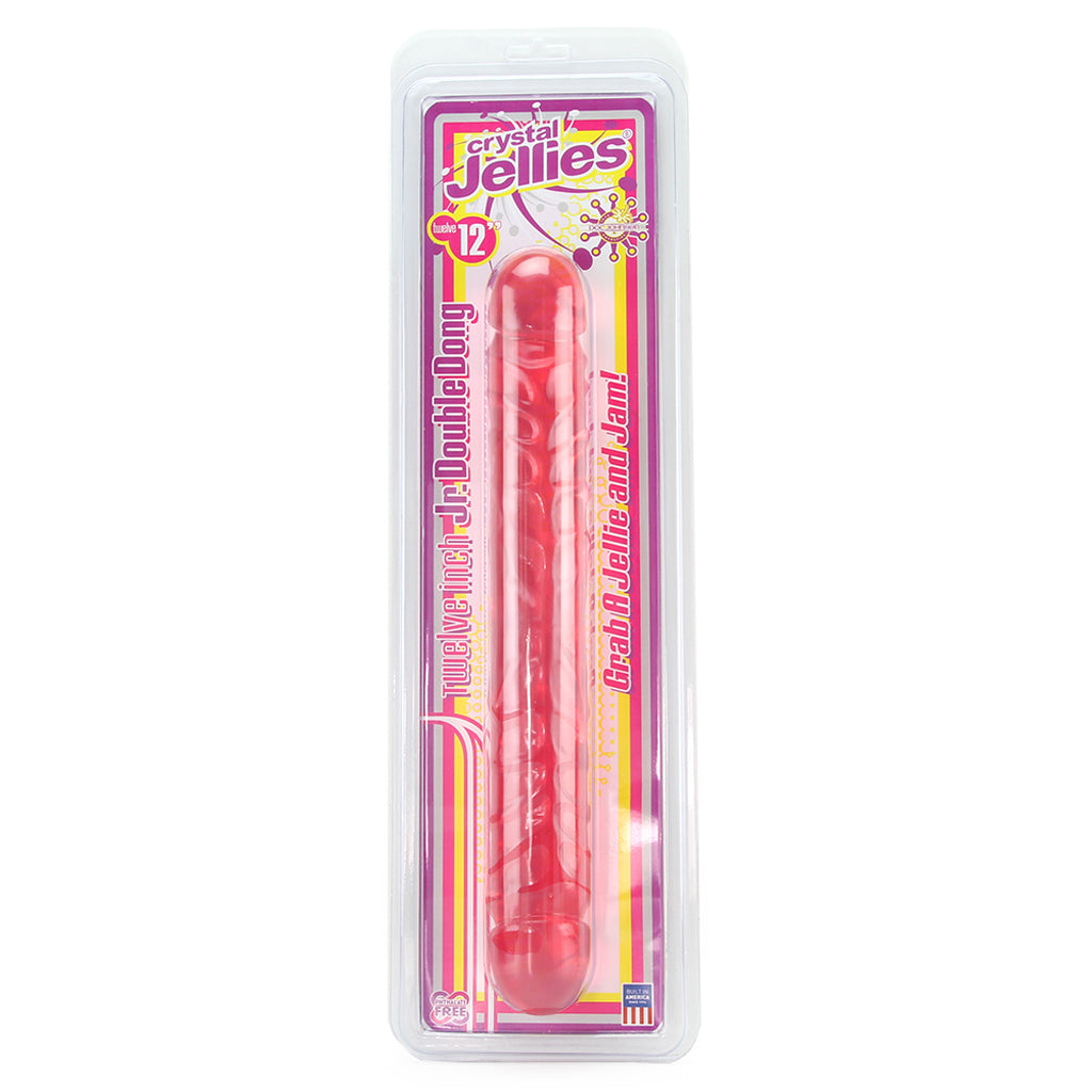 Crystal Jellies 12 Inch Double Dong in Pink Dildo Sex Toys > Double Ended Dildos