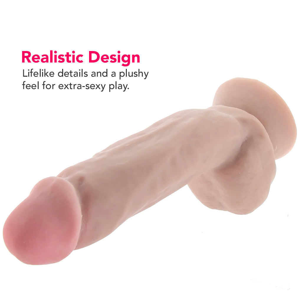 Dr. Skin 8 Inch Thick Poseable Ballsy Dildo in Vanilla Dildo Sex Toys > Realistic Dildos