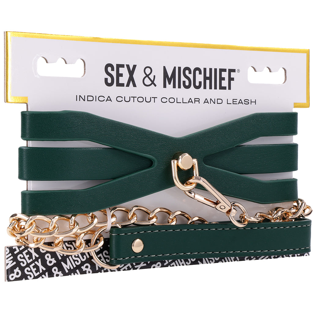 Sex & Mischief Indica Cutout Collar and Leash Bondage and Fetish > Leashes and Collars