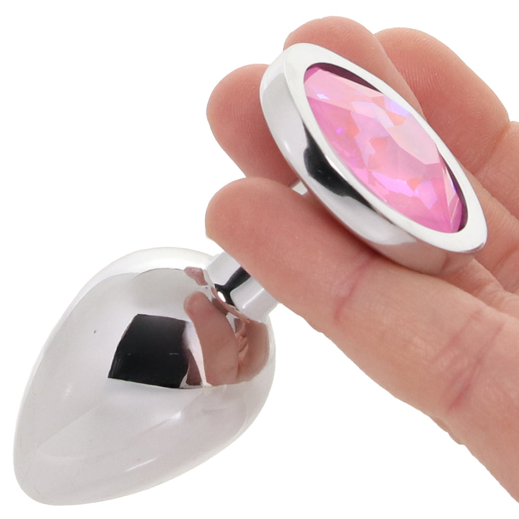 Rear Assets Small Pink Gem Plug Anal Sex Toys > Butt Plugs