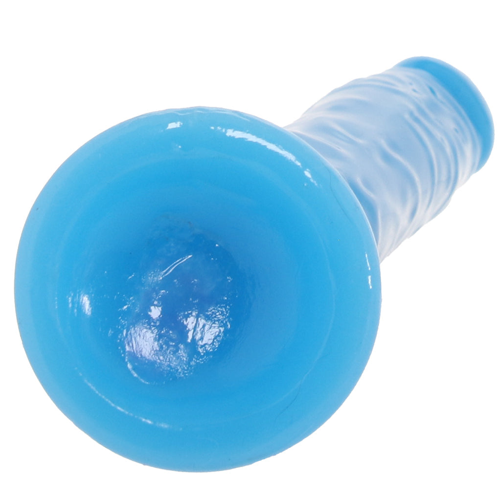 RealRock 7 Inch Glow-in-the-Dark Slim Dildo in Blue Dildo Sex Toys > Realistic Dildos