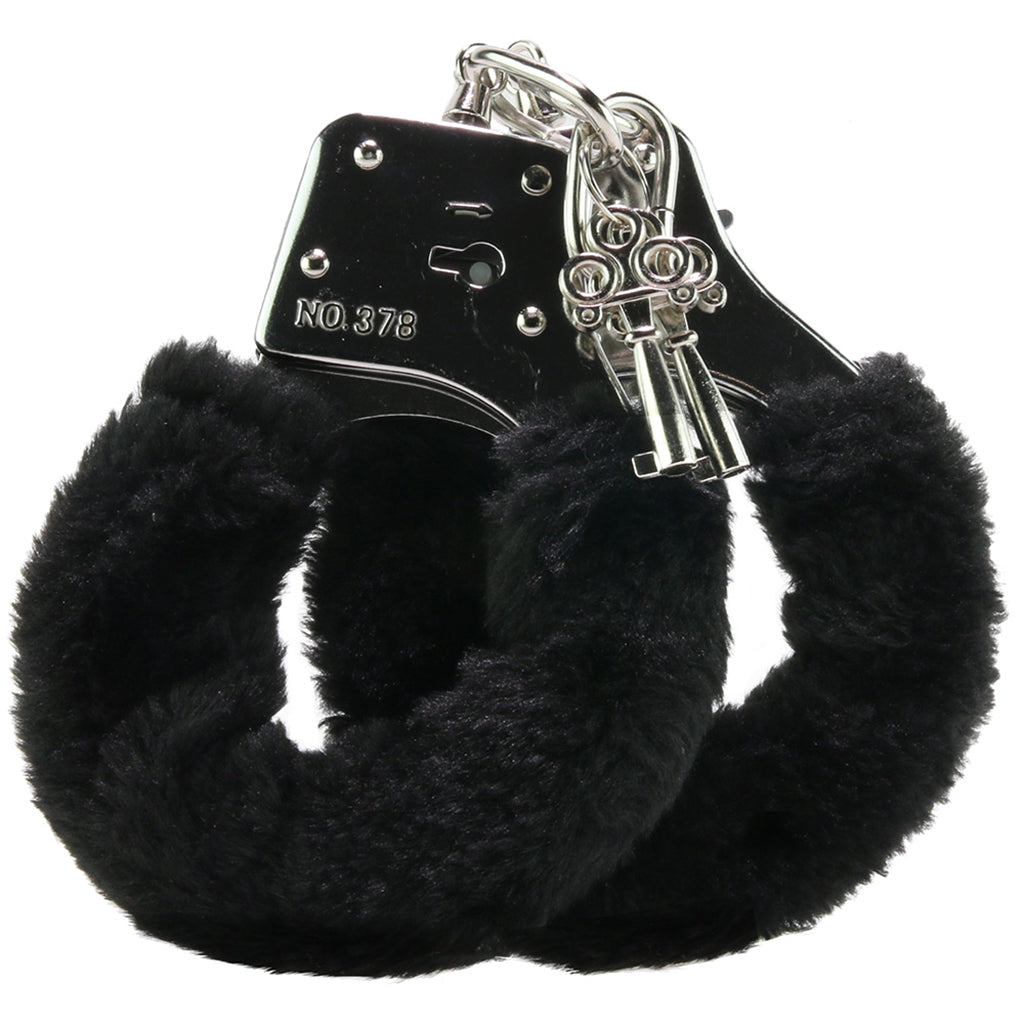 Black Furry Hand Cuffs Bondage and Fetish > Wrist and Ankle Cuffs