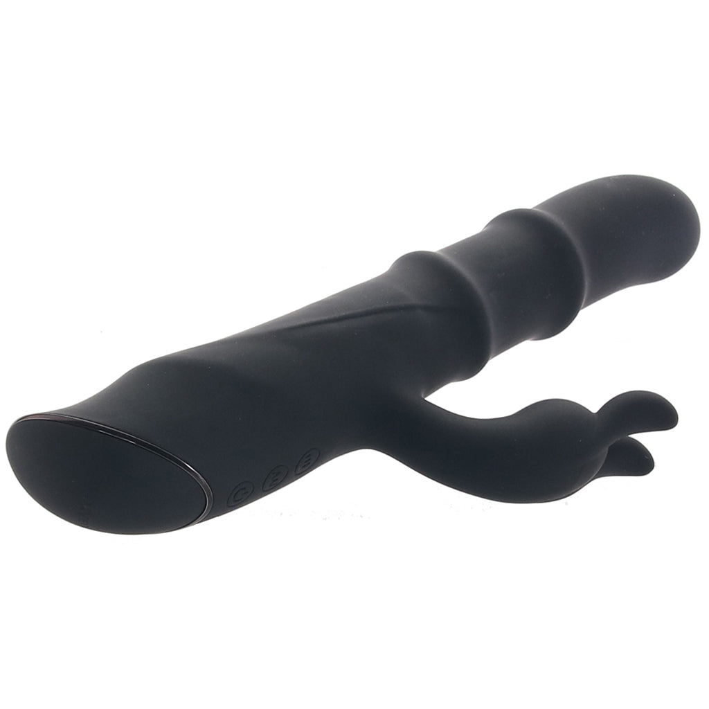 Ringmaster Sliding Rabbit Vibe in Black Vibrators > Rabbit Vibrators