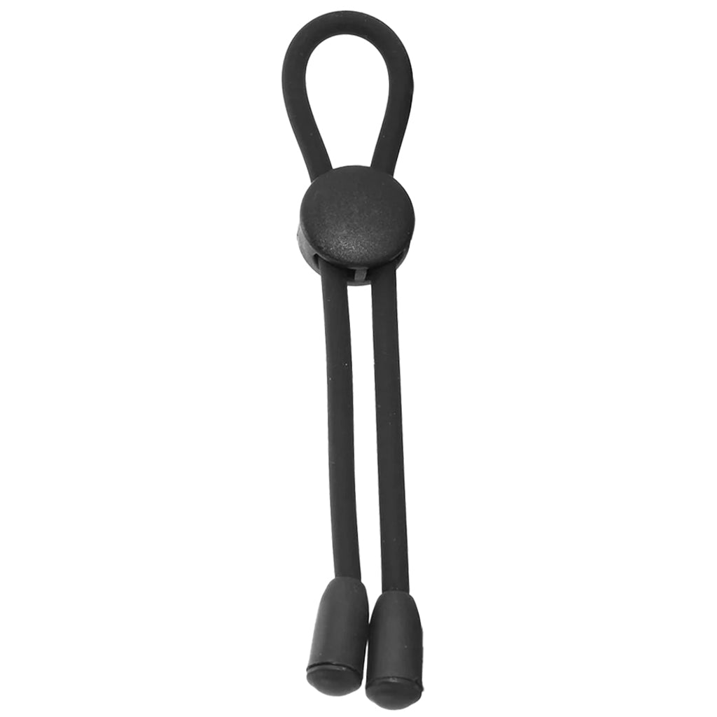 Adjustable Silicone Cock Tie in Black Cock Rings