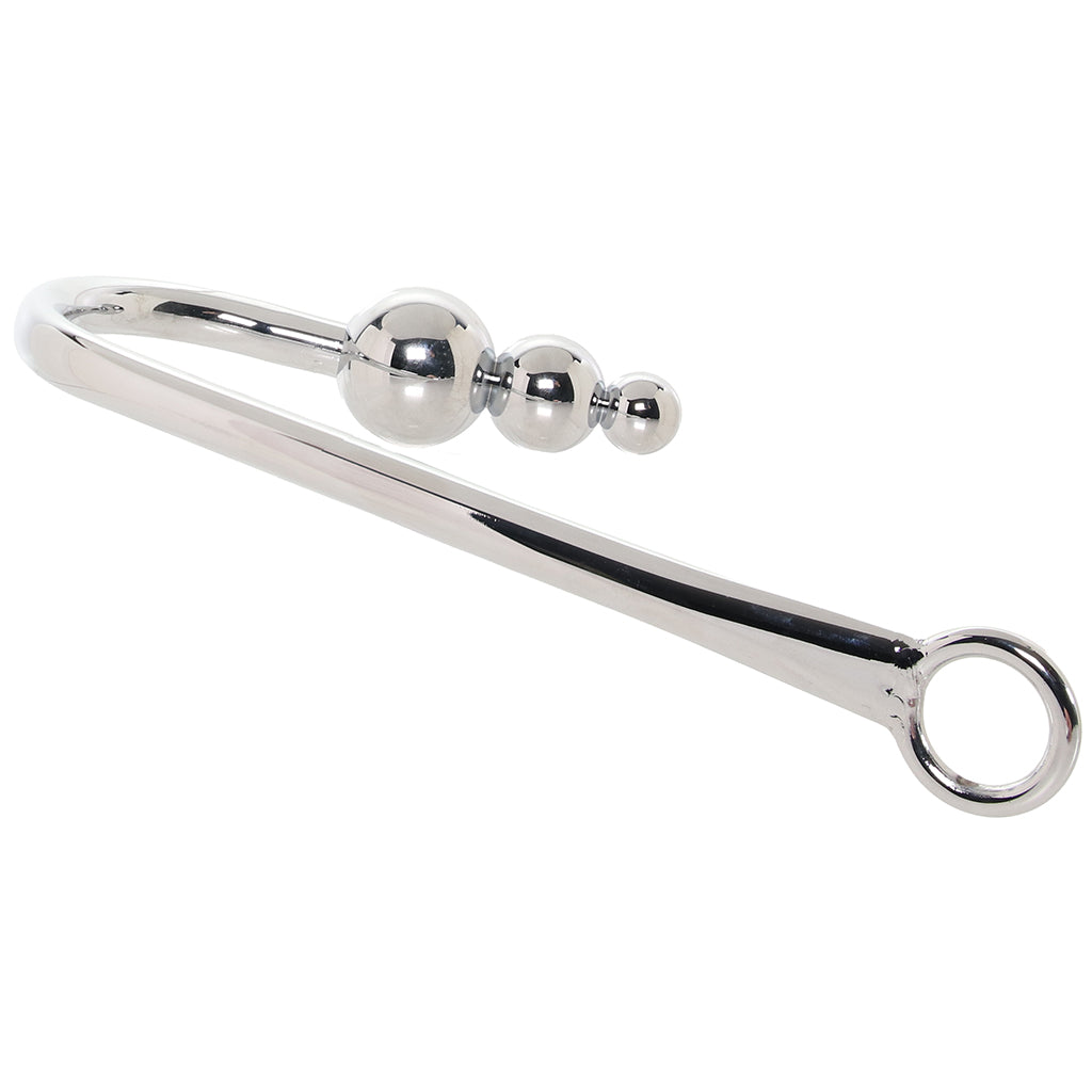 Master Series Roped Beaded Steel Anal Hook Dildo Sex Toys > Anal Dildos