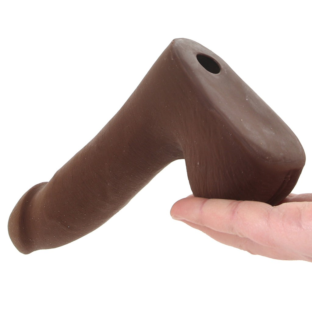 The Realistic 7 Inch Cock with Balls in Chocolate Dildo Sex Toys > Realistic Dildos
