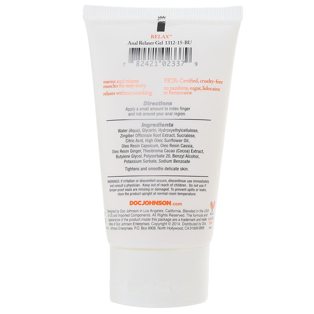 Relax Anal Relaxer in 2oz/56g Lubes and Lotions > Water Based Sex Lubes