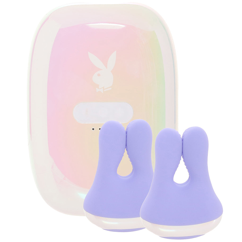Playboy In a Pinch Vibrating Clamps with Recharge Case Bondage and Fetish > Nipple Stimulators & Clamps