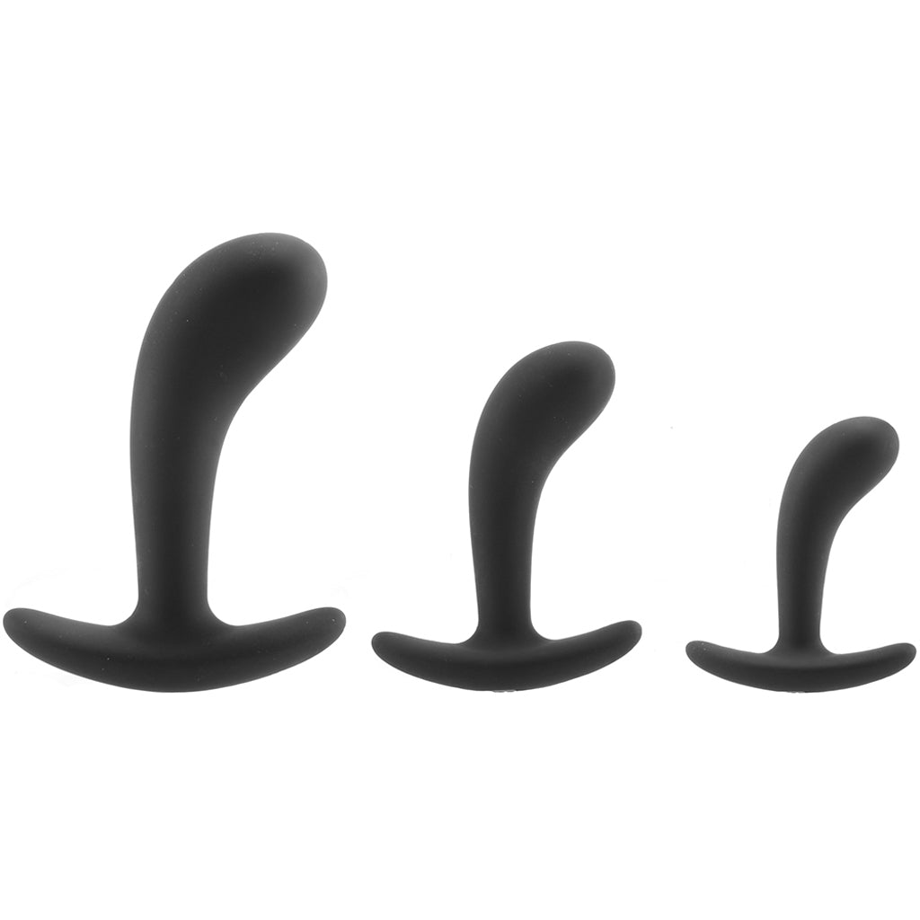 Renegade Silicone P-Spot Kit in Black Anal Sex Toys > Butt Plugs
