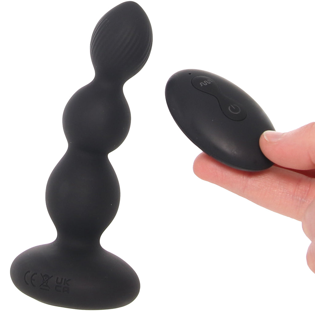 Renegade Valor Gyrating & Vibrating Beaded Plug Anal Sex Toys > Butt Plugs