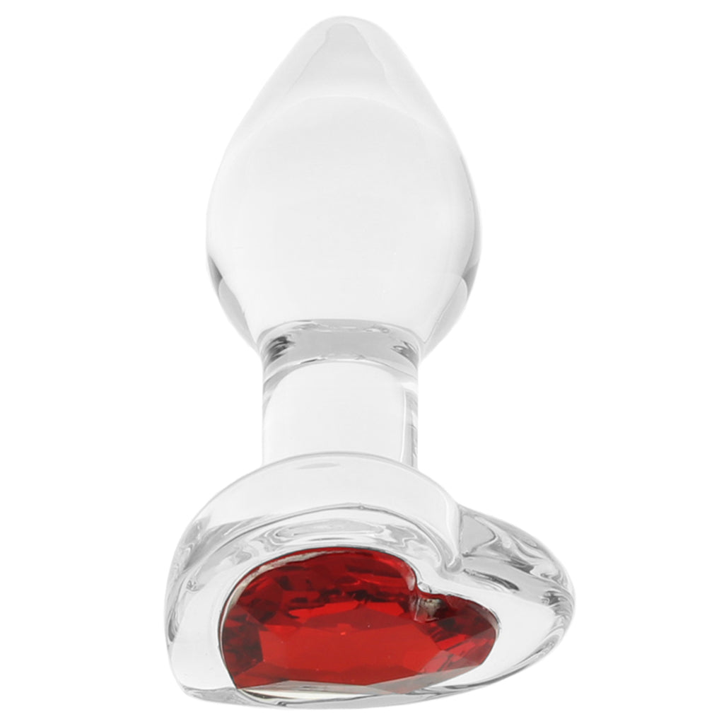 Booty Sparks Red Heart Gem Glass Anal Plug in Small Anal Sex Toys > Butt Plugs