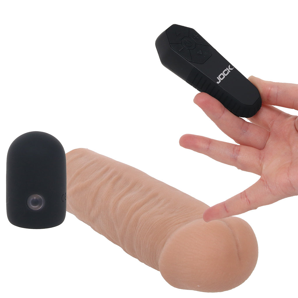 Jock Vibrating Realistic Penis Extender in Tan Male Enhancement > Extenders and Sleeves