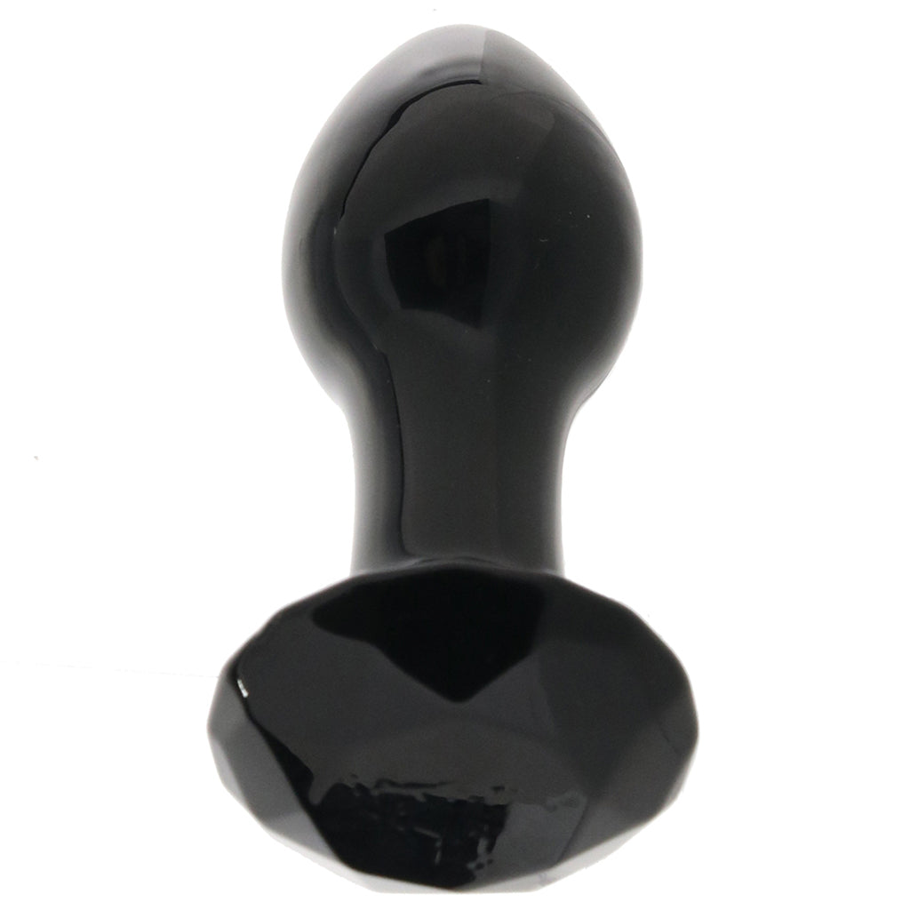 Crystal Glass Gem Plug in Black Anal Sex Toys > Butt Plugs