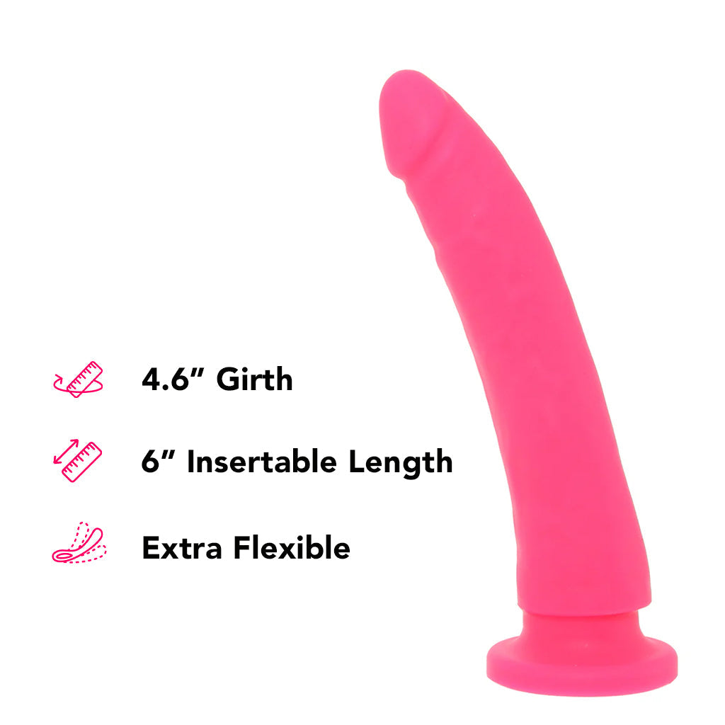 PinkCherry Premium 6.5 Inch Pink Silicone Realistic Dildo Dildo Sex Toys > Realistic Dildos