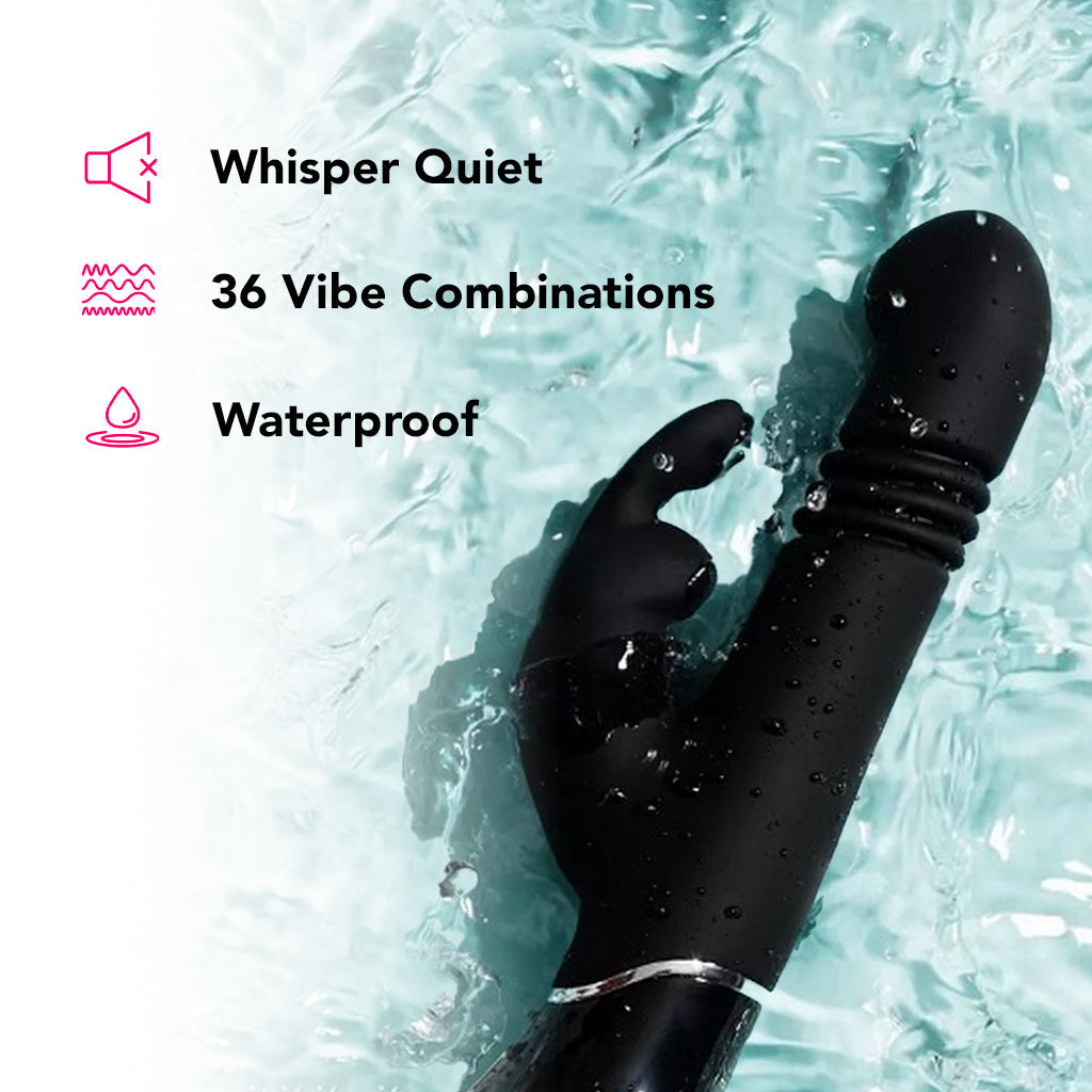 Greedy Girl Thrusting G-Spot Rabbit Vibrator Vibrators > Rabbit Vibrators