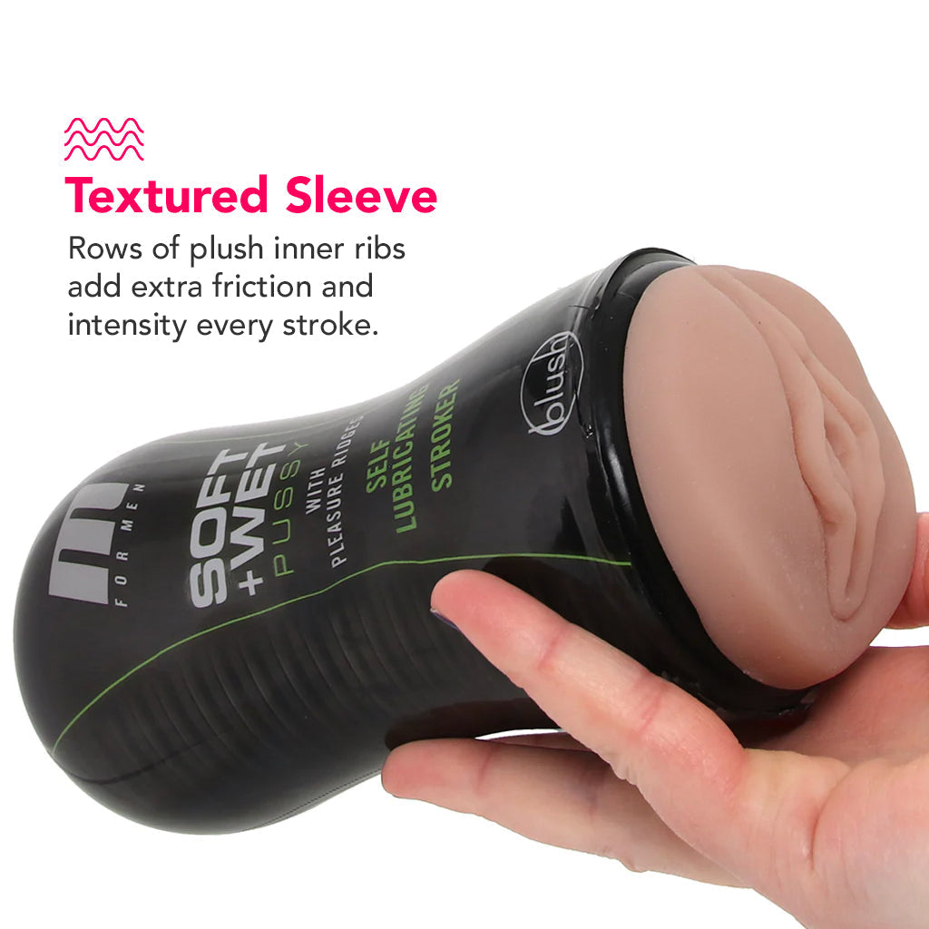 M For Men Soft + Wet Pussy in Pleasure Ridges Male Masturbators > Pocket Strokers