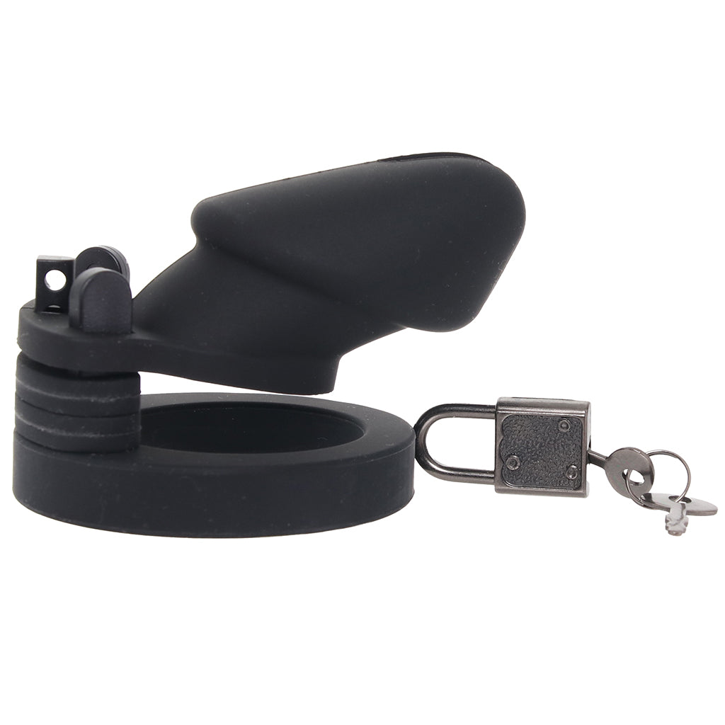 Blue Line Silicone Chastity Cage in Black Bondage and Fetish > Cock and Ball Devices