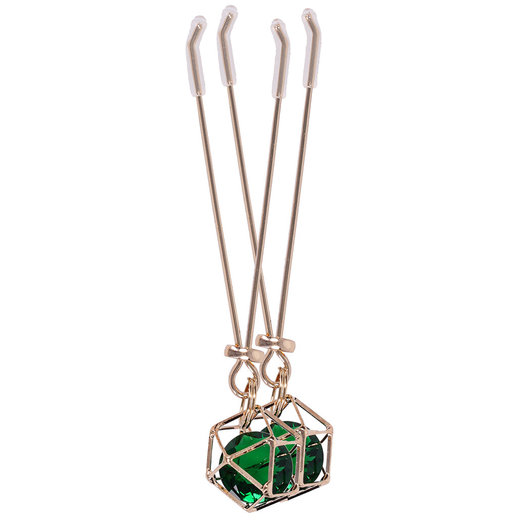 Sex & Mischief Indica Crystal Nipple Clips Bondage and Fetish > Nipple Stimulators & Clamps