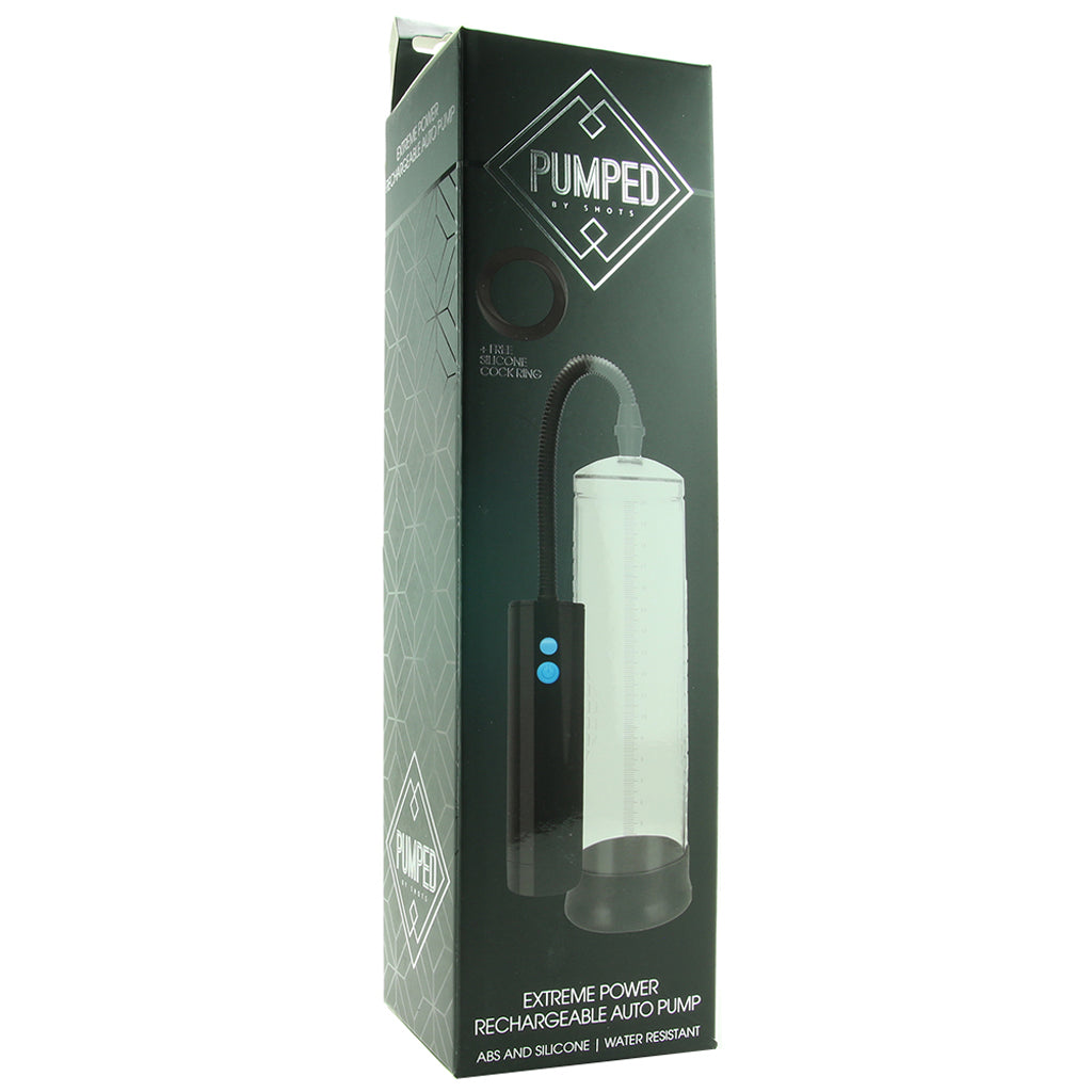 Pumped Extreme Power Rechargeable Auto Pump in Clear Male Enhancement > Penis Pumps