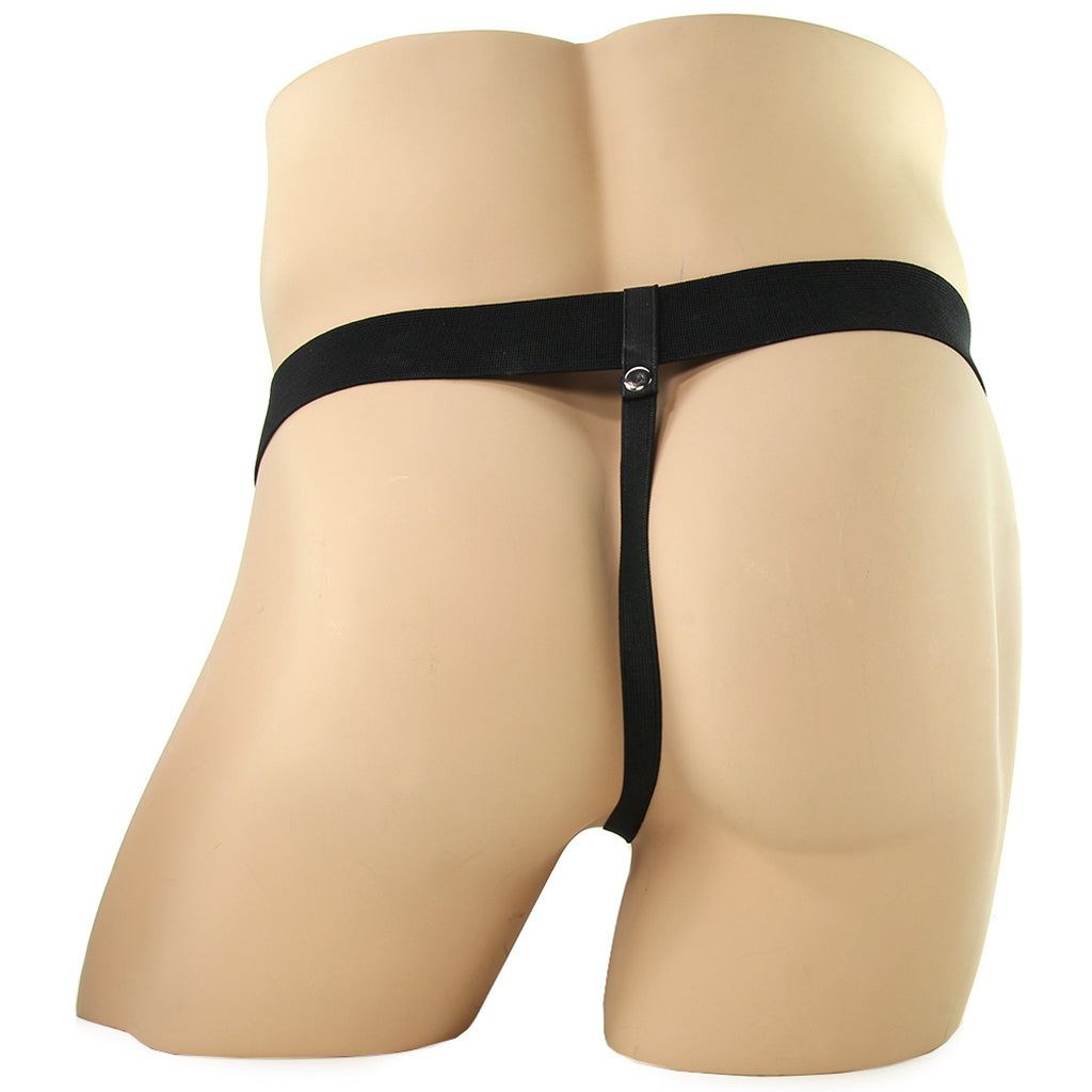 Fetish Fantasy Vibrating 9 Inch Hollow Strap-On in Brown Vibrators > Strap-On & Wearable