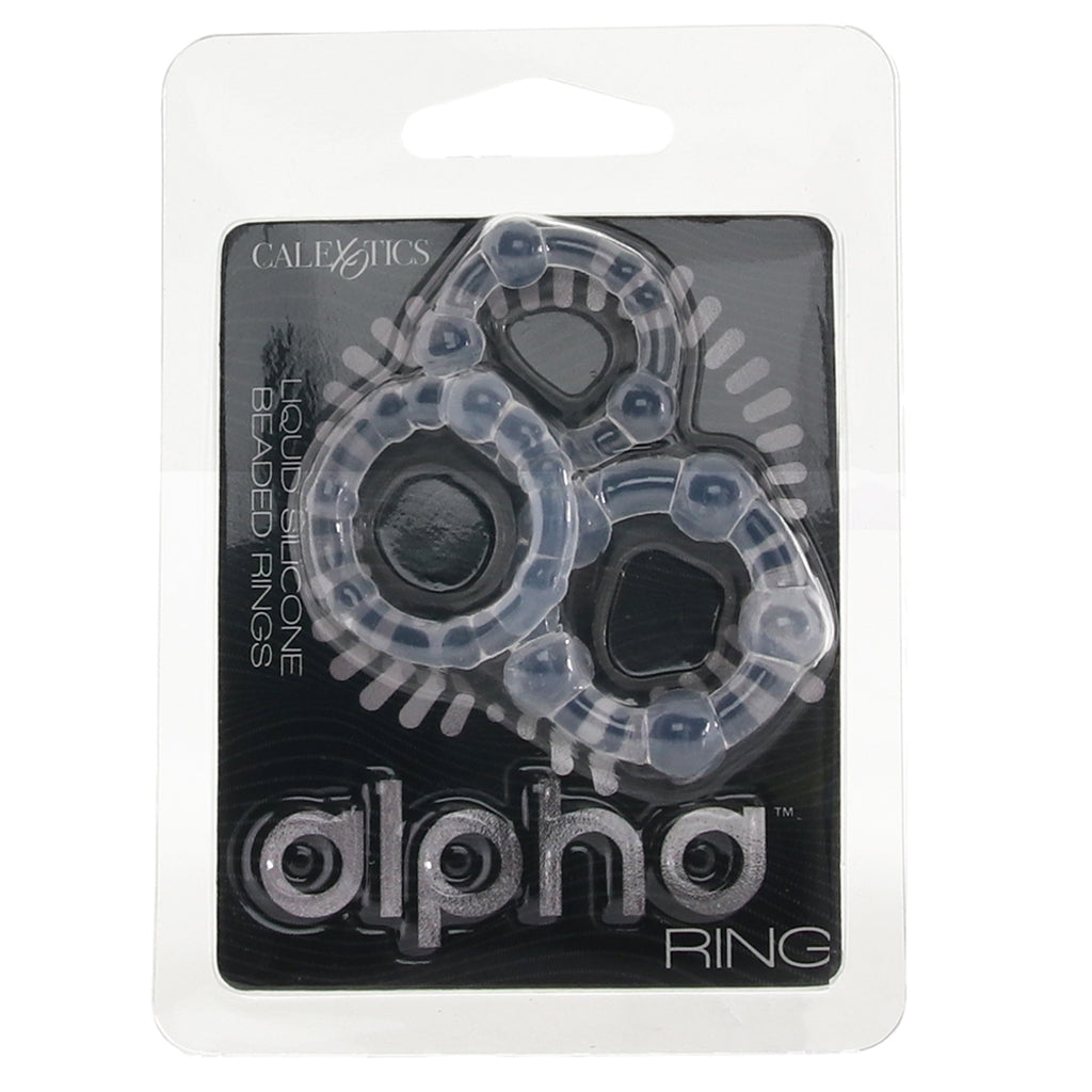 Alpha Liquid Silicone Beaded Rings Cock Rings