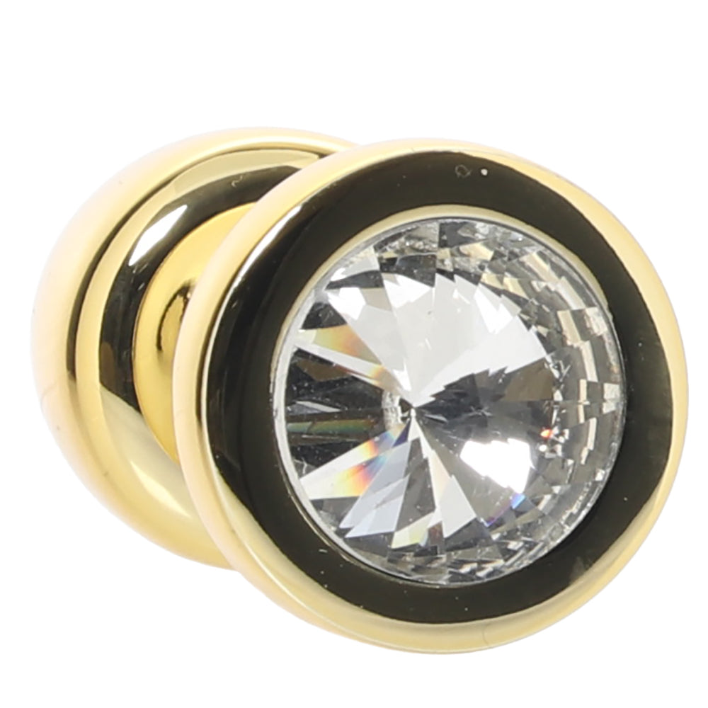 Gemsations 2 Inch Beginners Bling Bling Plug in Gold Anal Sex Toys > Butt Plugs