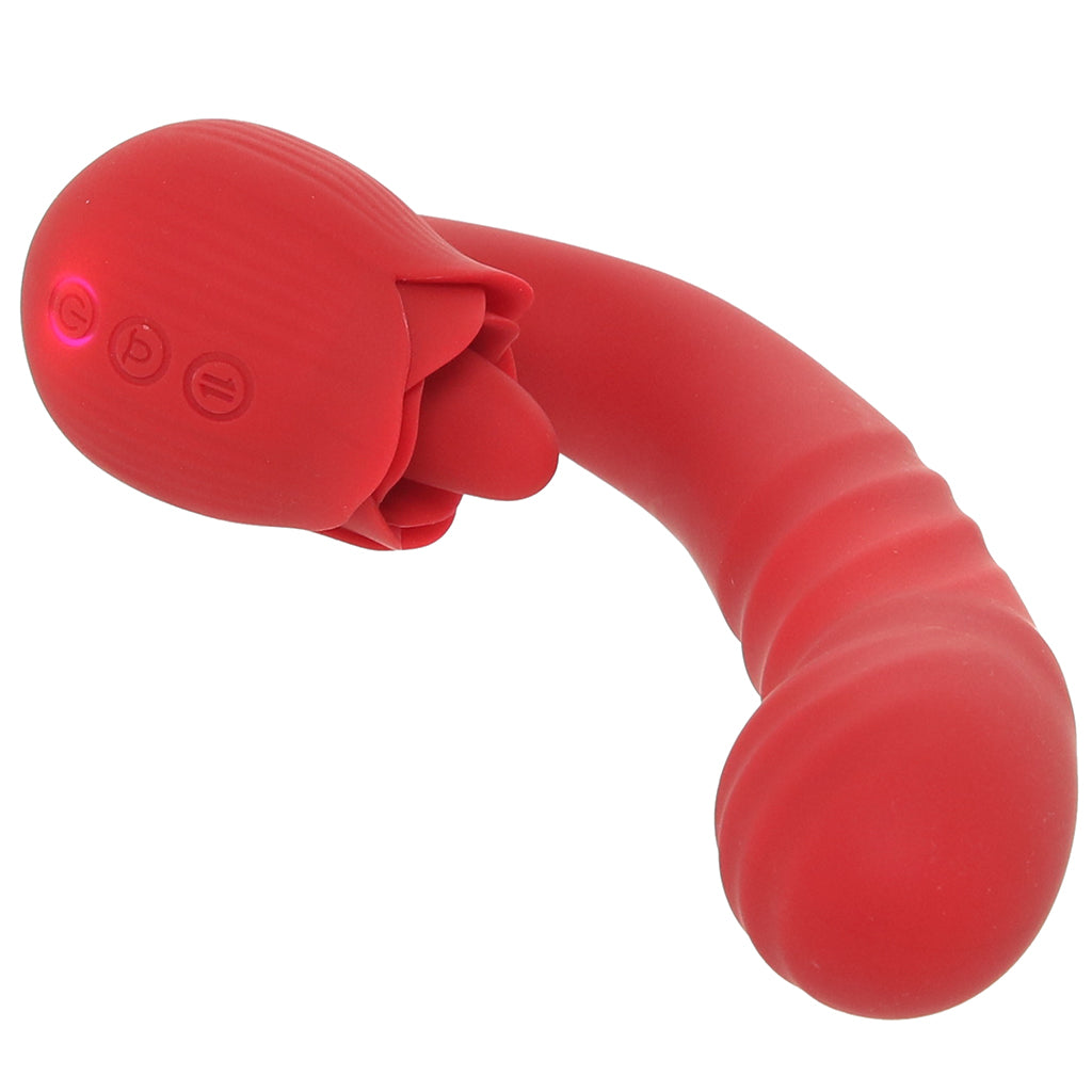 Bloomgasm Boom Bloom Thrusting & Licking Rose Vibe Vibrators > G-Spot Vibrators